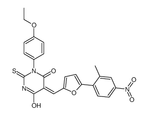 1-(4-ethoxyphenyl)-5-[[5-(2-methyl-4-nitrophenyl)furan-2-yl]methylidene]-2-sulfanylidene-1,3-diazinane-4,6-dione