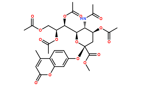 2-O-4-甲基傘形酮基-4,7,8,9-四-O-乙酰基-N-乙酰基-ALPHA-D-神經氨酸甲基酯