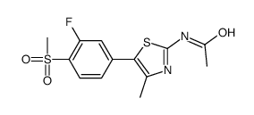 N-[5-(3-fluoro-4-methylsulfonylphenyl)-4-methyl-1,3-thiazol-2-yl]acetamide