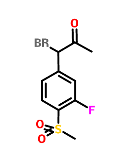 1-bromo-1-(3-fluoro-4-(methylsulfonyl)phenyl)propan-2-one