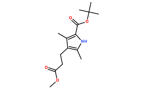 2-2,4-二甲基-5-(叔丁氧羰基)-3-吡咯丙酸甲酯