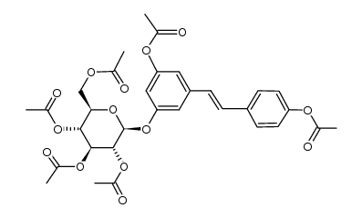 (E)-1-(3-acetoxy-5-O-2,3,4,6-tetraacetyl-β-D-glucopyranosidophenyl)-2-(4'-acetoxyphenyl)ethene