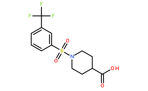 1-[[3-(三氟甲基)苯基]磺酰基]哌啶-4-甲酸