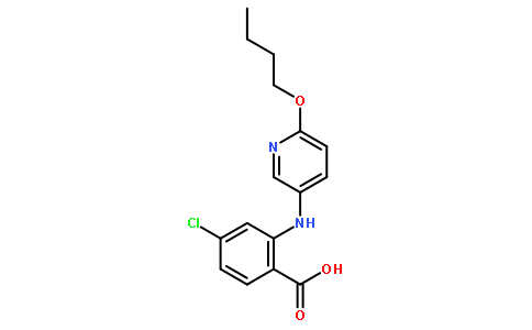 2-[(6-butoxypyridin-3-yl)amino]-4-chlorobenzoic acid