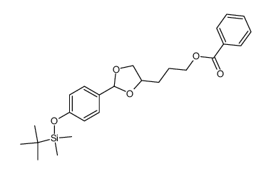 3-(2-(4-((tert-butyldimethylsilyl)oxy)phenyl)-1,3-dioxolan-4-yl)propyl benzoate