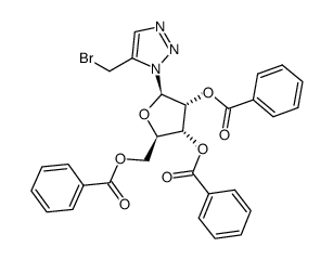 5-(bromomethyl)-1-(2',3',5'-tri-O-benzoyl-β-D-ribofuranosyl)-1,2,3-triazole