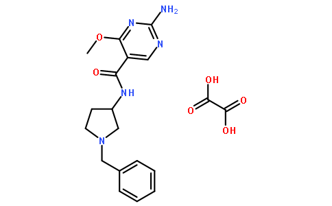 2-氨基-4-甲氧基-N-[1-(苯基甲基)吡咯烷-3-基]嘧啶-5-甲酰胺; 草酸
