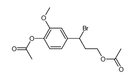 3-(4-acetoxy-3-methoxyphenyl)-3-bromo-1-propyl acetate