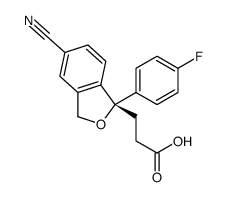 3-[(1S)-5-cyano-1-(4-fluorophenyl)-3H-2-benzofuran-1-yl]propanoic acid