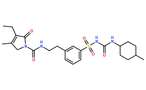 3-乙基-2,5-二氢-4-甲基-N-[2-[3-[[[[(反式-4-甲基环己基)氨基]羰基]氨基]磺酰基]苯基]乙基]-2-氧代-1H-吡咯-1-甲酰胺
