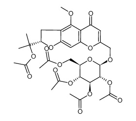 (2R,3R,4S,5R,6R)-2-(acetoxymethyl)-6-(((S)-2-(2-acetoxypropan-2-yl)-4-methoxy-5-oxo-2,3-dihydro-5H-furo[3,2-g]chromen-7-yl)methoxy)tetrahydro-2H-pyran-3,4,5-triyl triacetate