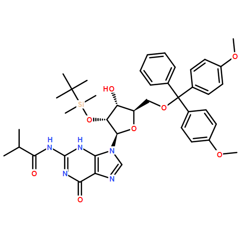 5-O-[雙(4-甲氧基苯基)苯基甲基]-2-O-[(叔丁基)二甲基硅基]-N-(2-甲基-1-氧代丙基)鳥苷