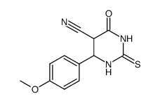 4-oxo-6-(4-methoxyphenyl)-2-thioxohexahydropyrimidine-5-carbonitrile