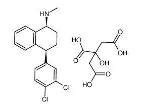 (1S-cis)-4-(3,4-dichlorophenyl)-1,2,3,4-tetrahydro-N-methyl-1-naphtalenamine citrate