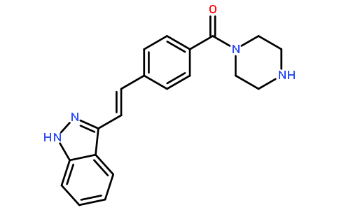 [4-[(1E)-2-(1H-吲唑-3-基)乙烯基]苯基]-1-哌嗪基甲酮