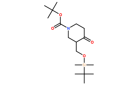 3-(((叔丁基二甲基甲硅烷基氧基)乙基)-4-氧代哌啶-1-甲酸叔丁酯