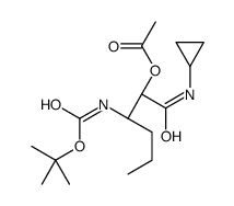 (3S)-3-((tert-butoxycarbonyl)amino)-1-(cyclopropylamino)-1-oxohexan-2-yl acetate