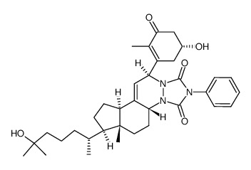 (4aR,6aR,7R,9aR,11S)-11-((R)-5-hydroxy-2-methyl-3-oxocyclohex-1-en-1-yl)-7-((R)-6-hydroxy-6-methylheptan-2-yl)-6a-methyl-2-phenyl-4a,6,6a,7,8,9,9a,11-octahydro-1H,5H-cyclopenta[f][1,2,4]triazolo[1,2-a]cinnoline-1,3(2H)-dione