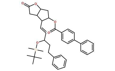 [1,1'聯苯]-4-羧酸,(3AR,4R,5R,6AS)-4-[(1E,3S)-3-[[(1,1-二甲基乙基)二甲基硅烷基]氧基]-5-苯基-1-戊烯-1-基]六氫-2-氧代-2H-環戊并[b]呋喃-5-基-酯