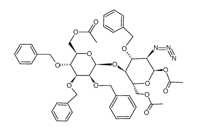 1,6-Di-O-acetyl-4-O-(6-O-acetyl-2,3,4-tri-O-benzyl-β-D-mannopyranosyl)-2-azido-3-O-benzyl-2-desoxy-α-D-glucopyranose