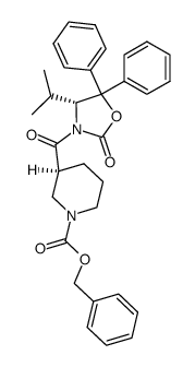 (4R)-3-({(3S)-1-[(benzyloxy)carbonyl]piperidin-3-yl}carbonyl)-4-(1-methylethyl)-5,5-diphenyloxazolidin-2-one