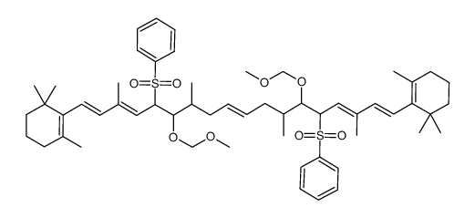 5,14-bis(benzenesulfonyl)-3,7,12,16-tetramethyl-1,18-bis(2,6,6-trimethyl-1-cyclohexenyl)octadeca-1,3,9,15,17-pentaene-6,13-diol bis(methoxymethyl) ether