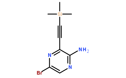 5-溴-3-((三甲基甲硅烷基)乙炔)吡嗪-2-胺