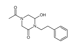 4-acetyl-6-hydroxy-1-(2-phenylethyl)piperazin-2-one