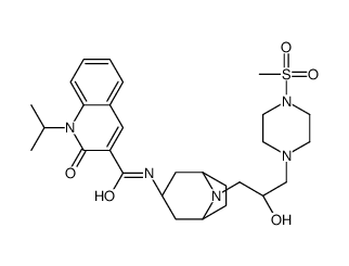 N-[(3-endo)-8-{(2S)-2-Hydroxy-3-[4-(methylsulfonyl)-1-piperazinyl ]propyl}-8-azabicyclo[3.2.1]oct-3-yl]-1-isopropyl-2-oxo-1,2-dihyd ro-3-quinolinecarboxamide