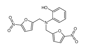 2-[bis[(5-nitrofuran-2-yl)methyl]amino]phenol