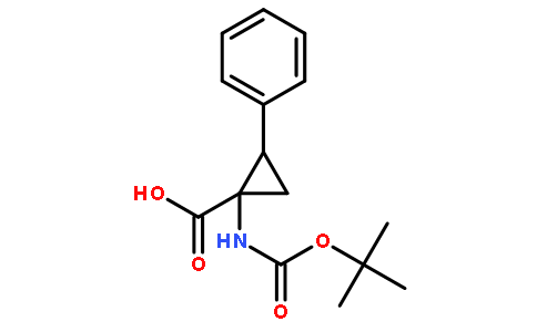 (1R,2S)-1-({[(2-Methyl-2-propanyl)oxy]carbonyl}amino)-2-phenylcyc lopropanecarboxylic acid