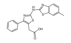 2-[2-[(6-methyl-1,3-benzothiazol-2-yl)amino]-4-phenyl-1,3-thiazol-5-yl]acetic acid