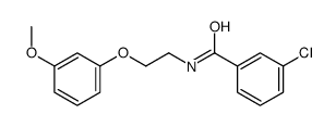 3-chloro-N-[2-(3-methoxyphenoxy)ethyl]benzamide