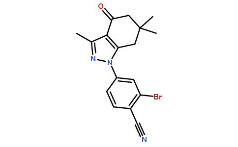 2-溴-4-(3,6,6-三甲基-4-氧代-4,5,6,7-四氫-1H-吲唑-1-基)苯甲腈