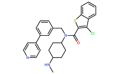 3-氯-N-[反式-4-(甲基氨基)環(huán)己基]-N-[[3-(4-吡啶基)苯基]甲基]-苯并[B]噻吩-2-甲酰胺