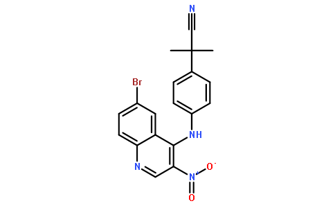 2-(4-(6-溴-3-硝基喹啉-4-基氨基)苯基)-2-甲基丙腈