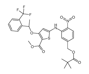 (R)-Methyl 5-(2-nitro-5-(pivaloyloxyMethyl)phenylaMino)-3-(1-(2-(trifluoroMethyl)phenyl)ethoxy)thiophene-2-carboxylate