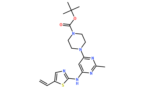 tert-Butyl 4-(2-methyl-6-((5-vinylthiazol-2-yl)amino)pyrimidin-4-yl)piperazine-1-carboxylate