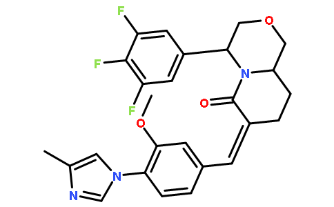 (E)-(4R,9AS)-7-[3-甲氧基-4-(4-甲基-1H-咪唑-1-基)苯亚甲基]-4-(3,4,5-三氟苯基六氢吡啶并[2,1-C][1,4]嗪-6-酮