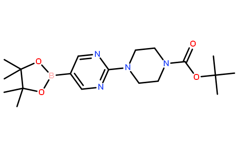 tert-Butyl 4-(5-(4,4,5,5-tetramethyl-1,3,2-dioxaborolan-2-yl)pyrimidin-2-yl)piperazine-1-carboxylate