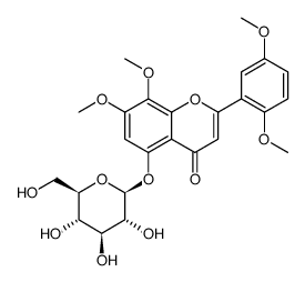 5-羟基-7,8,2,5-四甲氧基黄酮 5-O-葡萄糖苷对照品(标准品) | 942626-75-7