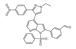 3-{4-[1-Ethyl-3-(4-nitrophenyl)-1H-pyrazol-4-yl]-1-(phenylsulfony l)-1H-pyrrolo[2,3-b]pyridin-2-yl}benzaldehyde