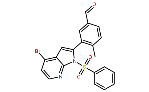 3-[4-Bromo-1-(phenylsulfonyl)-1H-pyrrolo[2,3-b]pyridin-2-yl]-4-me thylbenzaldehyde