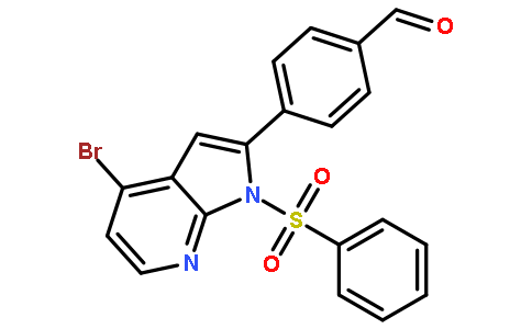 4-[4-Bromo-1-(phenylsulfonyl)-1H-pyrrolo[2,3-b]pyridin-2-yl]benza ldehyde