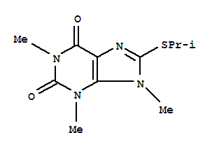 1,3,9-三甲基-8-丙-2-基巯基-嘌呤-2,6-二酮