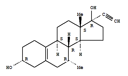 (3alpha,14Xi)-17-乙炔基-7-甲基雌甾-5(10)-烯-3,17-二醇