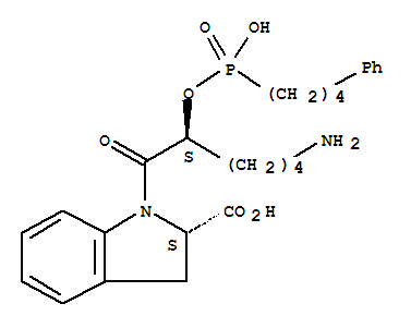 (2S)-1-[(2S)-6-氨基-2-(羟基-(4-苯基丁基)磷酰)氧基己酰]-2,3-二氢吲哚-2-羧酸