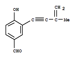 4-羟基-3-(3-甲基-3-丁烯-1-炔基)苯甲醛