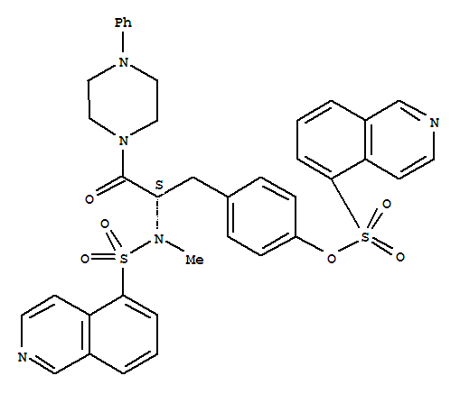 1-[N,O-二(5-异喹啉磺酰基)-N-甲基-L-型酪氨酸]-4-苯基哌嗪