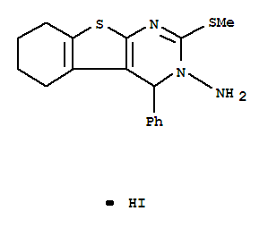 5,6,7,8-四氢-2-(甲硫基)-4-苯基-[1]苯并噻吩并[2,3-d]嘧啶-3(4H)-胺氢碘酸盐(1:1)